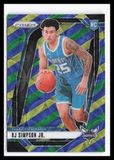 2024-25 Prizm Choice Blue Yellow Green #247 KJ Simpson Jr. Hornets RC SP QW