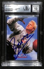 Boomer Esiason Bengals Signed 1991 Pro Line Portraits Card BAS Auto 10