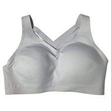 Lululemon Enlite Sports Bra 38D Gray Weave Back Running High Support Stretch NWT