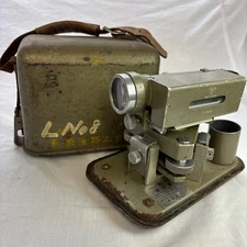 Vintage surveying equipment? Sokukisha? Fukuoka? Toa Road Industry? Metal case s
