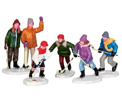 Lemax-42240-663, The Home Team, Set/5, Weihnachtsdorf, Weihnachtsfiguren