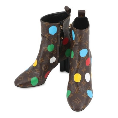 LOUIS VUITTON LVxYK Silhouette Line EncreBoots Size 36 Monogram Brown 1AB9W2