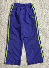 Adidas Girls Three Stripe Track Pant, Size: 6X, Purple/Green Wind