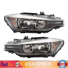 Rightleft Pair Halogen Headlights Lamps For 2012-2015 Bmw 320i 328i Sedan Wagon