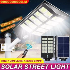 8000W 99000000000LM Commercial Solar Street Light Outdoor Dusk to Dawn Road Lamp