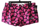 NWT NFL Seattle Seahawks Womens Ladies Lounge Shorts M Black/Pink Hearts MSRP$30