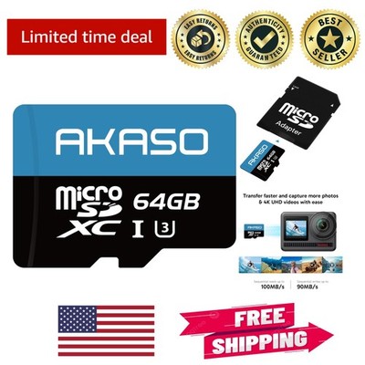 Lightweight 64GB microSDXC U3 Card - Perfect for Adventure with 100MB/s Speed