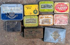 10 Vintage Tins inc. Ringers, Ogden's, Churchman's, Franklyn's tobacco tins.