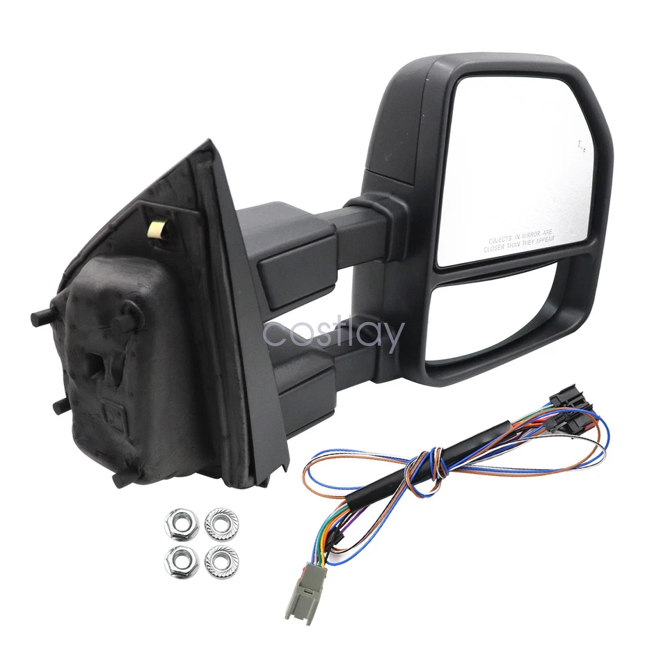 For 2017-2022 Ford F-250 F-350 Right Door Side View Mirror W/Temperature Sensor - Image 3 of 4