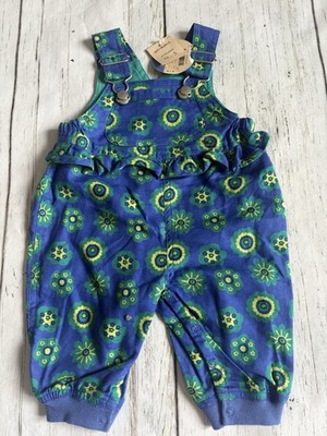 Vintage 1997 Gymboree Double Dutch Overalls Romper Blue Yellow Flower NWT