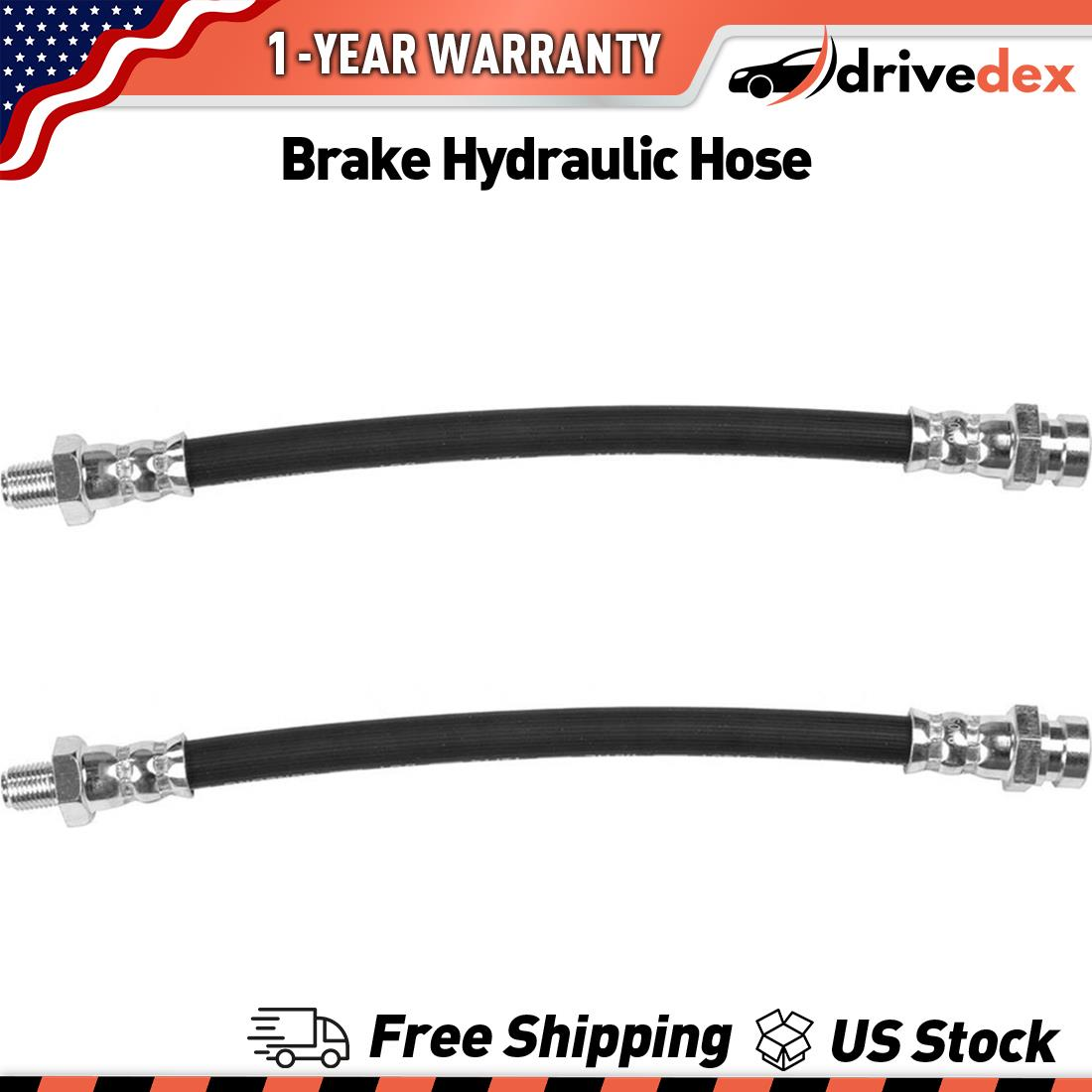 Sunsong 2X Front Outer Brake Hydraulic Hose For 1978-1995 Dodge