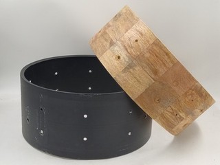 2 x gusci per batteria rullante tra cui slingerland in acciaio e gusci a doghe