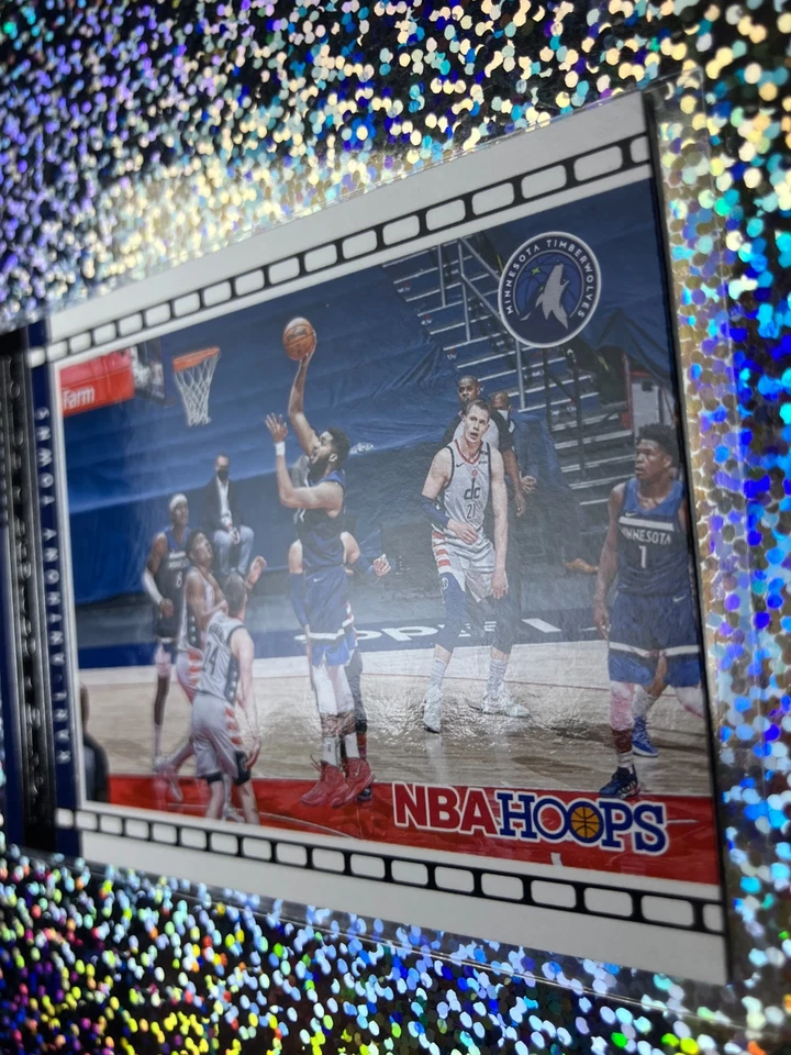 2021-22 Panini NBA Hoops Basketball Lights Camera Action 5 Karl-Anthony Towns - Image 3 of 4