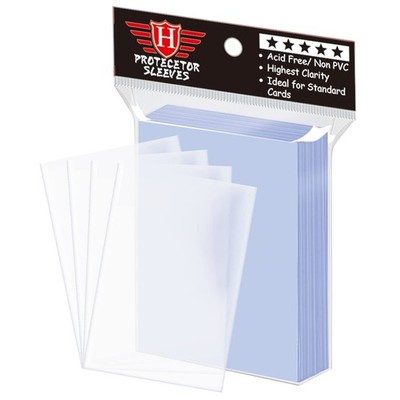 clear card sleeves near me 100 Counts Clear Penny Card Sleeves for Trading Cards, Plastic 100 PCS,  White