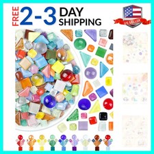 420g for Crafts - 280Pcs Glass Mosaic Kits, Mixed Shapes Mosaic Glass Pieces ...