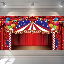 Carnival Circus Backdrop 20x10ft for Photo Carnival Theme Party Decorations B...