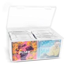 Plastic CD Storage Box, Store 40 CDs, Clear DVD Storage Case