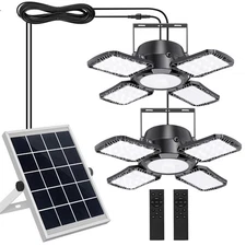 Solar Shed Light Indoor Outdoor, 176LED Solar Powered Pendant Light Daytime A...