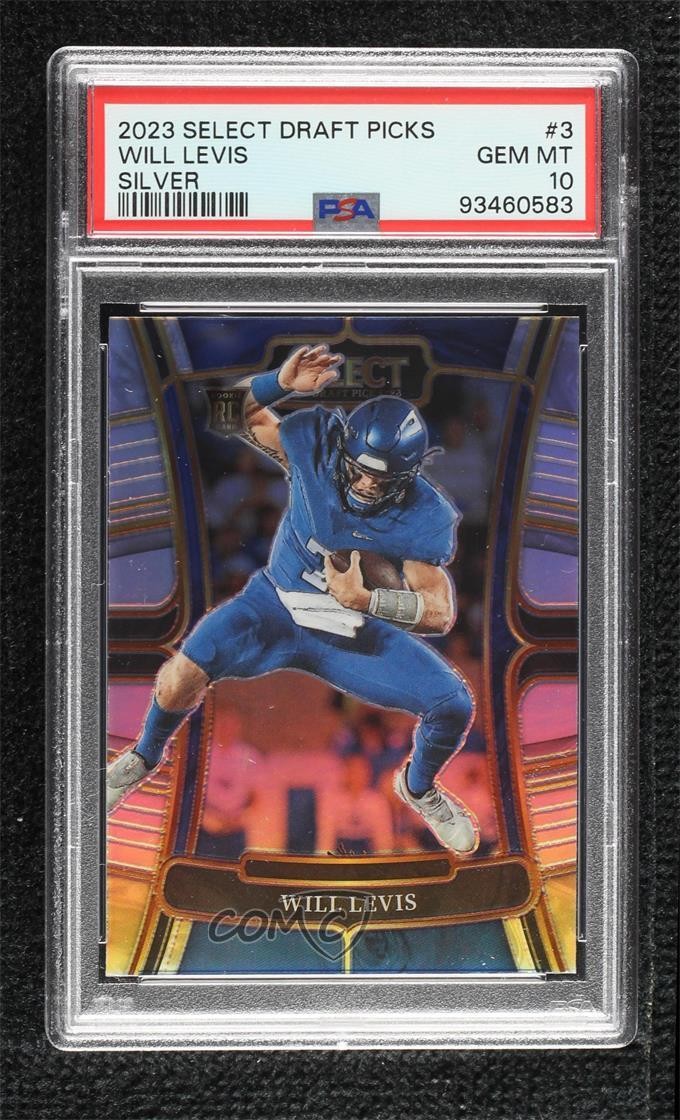 2023 Select Draft Picks Concourse Silver Prizm Will Levis #3 PSA 10 GEM MT 7gk