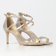 Michael Kors Ava Glitter Mesh Heeled Sandal Size 8