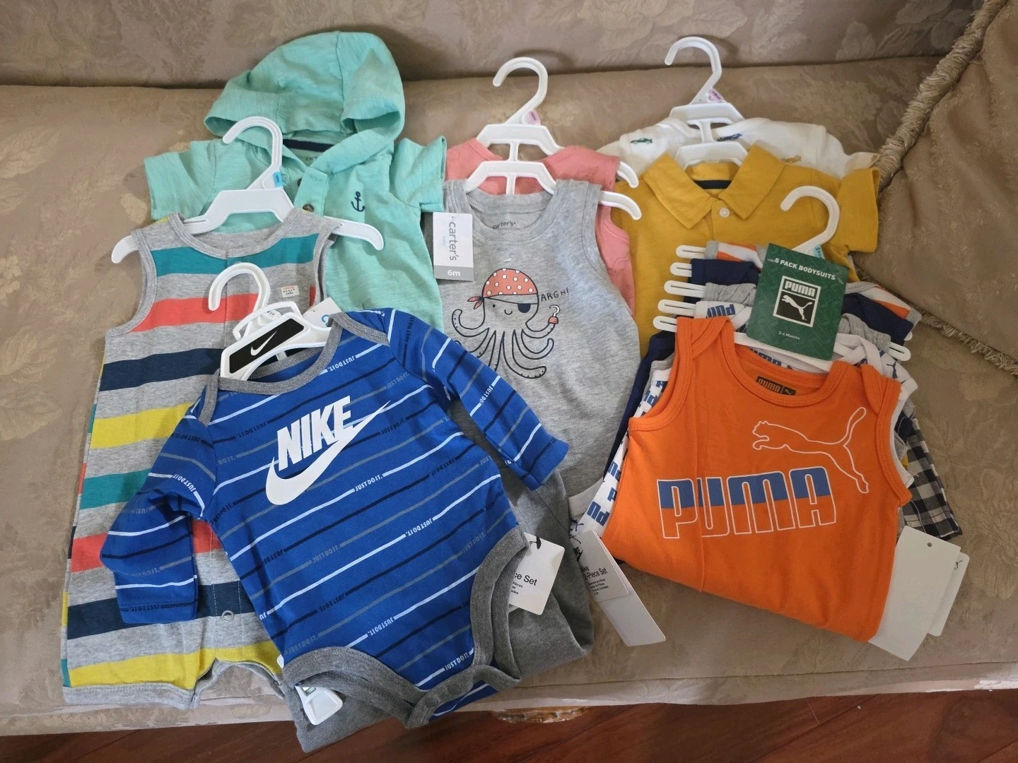 Baby Summer Clothes Lot of 6 / Nike & Carters. 3 - 9 Months New with Tags.