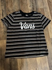 Vans Off The Wall Women s T Shirt Striped Vel...