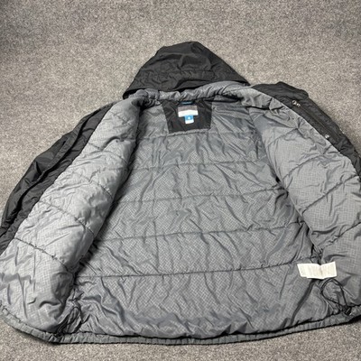 Columbia Jacket Mens XL Gray Hooded Waterproof Puffer Full Zip