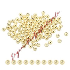 5mm 14K Gold Filled Spacer Beads for Jewelry Making, 100 Pack, Golden