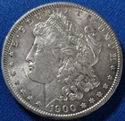 A 1900 O Morgan Silver Dollar Uncirculated BU MASSIVE DIE CRACKS