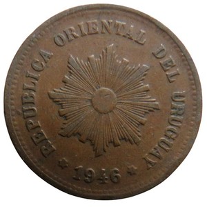 1946 Uruguay 5 Centesimos Coin