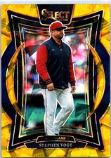2025 Panini Select #58 Stephen Vogt Gold Ice Prizms #/10