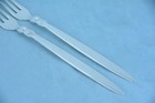 2 Georg Jensen Cactus Sterling Silver 6-1/4" Seafood Oyster Fork No Monogram — photo 4