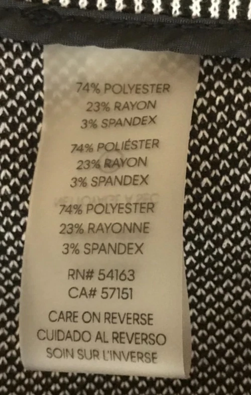 Calvin Klein Women's Sz 16 Pleat Front Plaid Wide Leg Pants Black White 38W  32L - Image 4 of 4