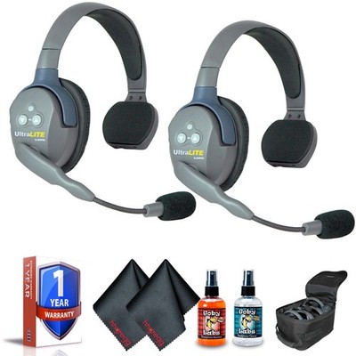 Eartec UL2S UltraLITE 2-Person Headset System (USA) with 6Ave Heaphone and