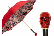 Pasotti Red Skull Umbrella with Gift Box included New
