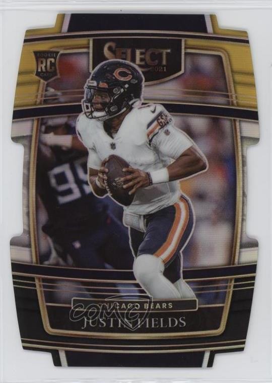 2021 Select Concourse Black & Gold Prizm Die-Cut Justin Fields #50 Rookie RC 0a3
