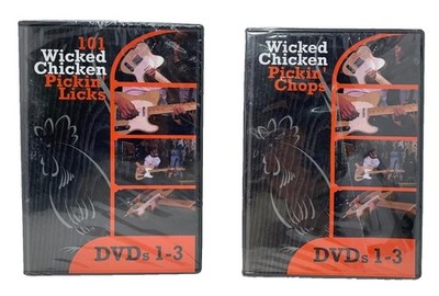 101 Wicked Chicken Pickin  Licks + Pickin  Chops DVDs 1-3 Instructional Guitar