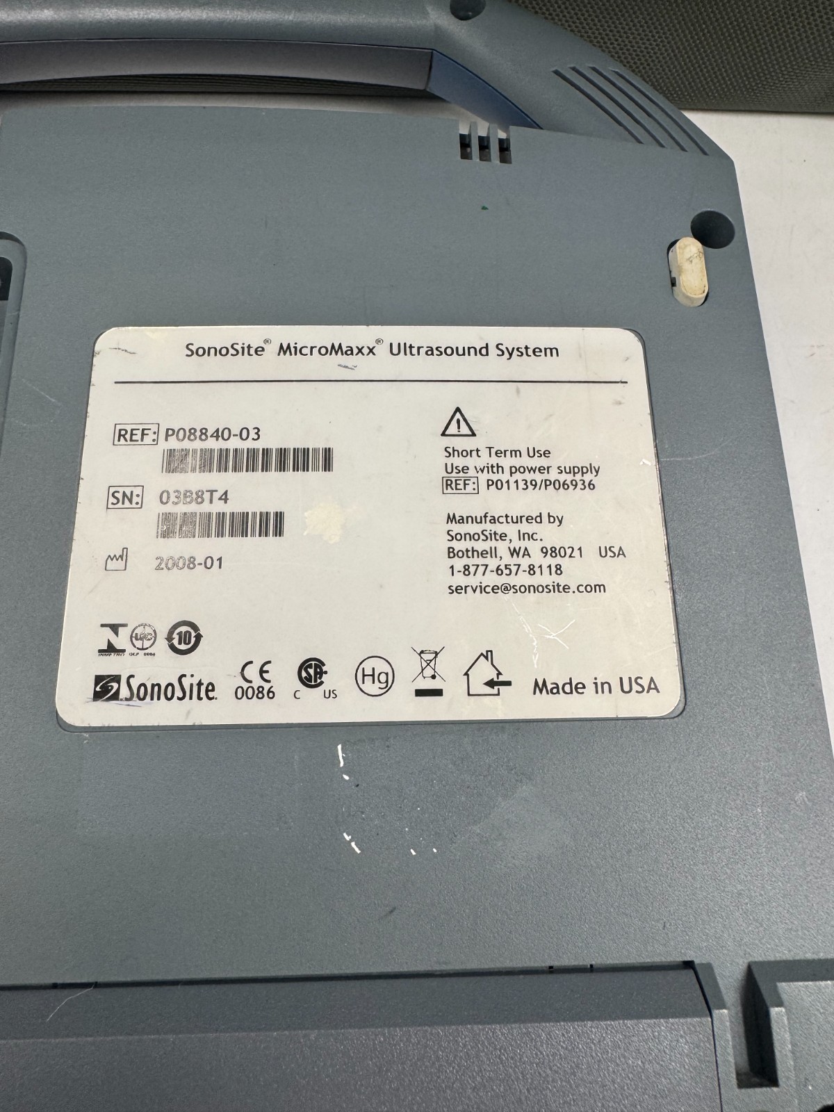 SONOSITE MICROMAXX PORTABLE ULTRASOUND in Case UK DHL