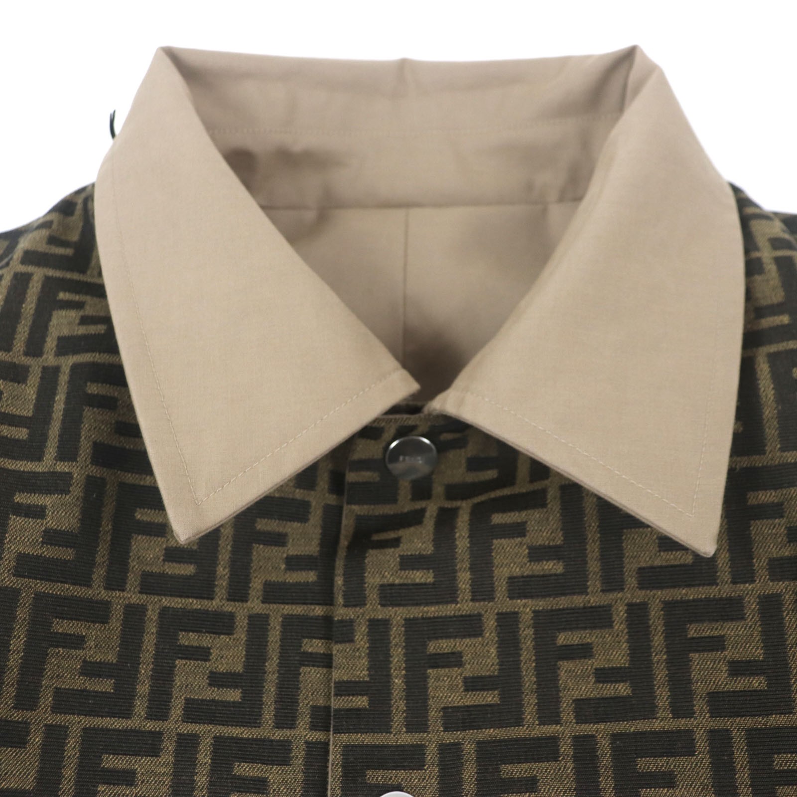 FENDI trench coat beige cotton mens 50 FF0741 thumbnail 4