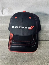 Dodge Motors Promo Baseball Cap Hat Black Red White Adjustable New