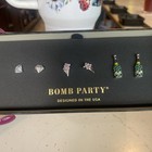 Bomb Party Simply Studs Earrings "Time to Celebrate" RBP6596 Hand Painted Retro — photo 2