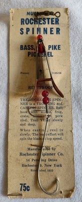 Vintage Rust Proof Metal Number 7 Rochester Spinner Bass Pike Pickerel Lure NOS 
