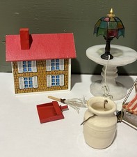 2.25 X 2" Round White Marble Pedestal Table for Dollhouse PLUS TREATS