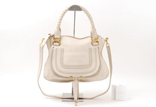 Chloe Marcie Hand Shoulder Bag Leather Ivory