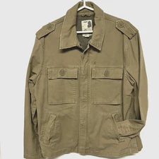 Old Navy Jacket Mens L Barn Coat Jacket Canvas Lined Y2K Military