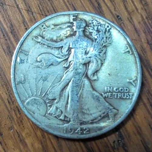 1942 Liberty Walking Half Dollar Silver 50C Denver Circulated US Coin