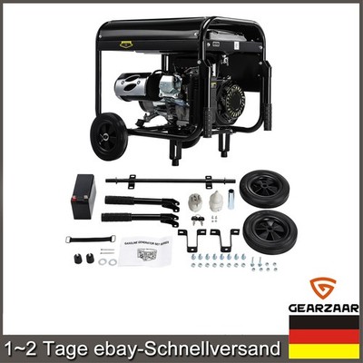 Benzin Notstromaggregat 4 Takt E-start Tragbar Überlastschutz 2x 220 V / 1x 12 V