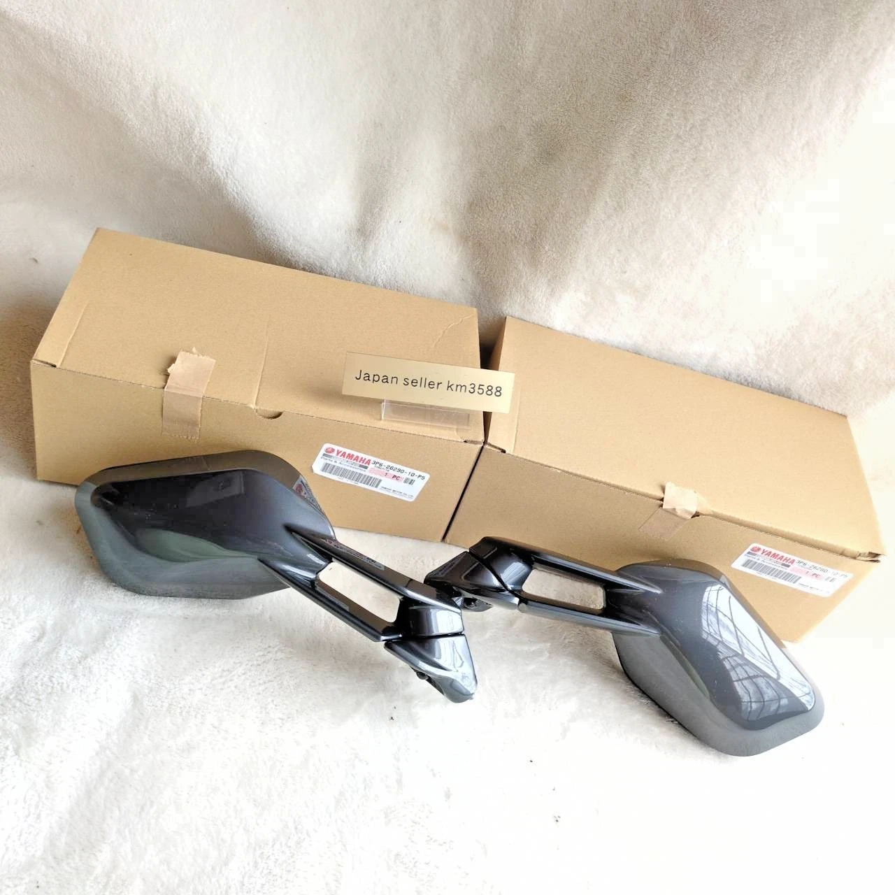Yamaha FJR1300 Mirror Set L/R OEM DNMN 3P6-26280-10-P5 3P6-26290-10-P5 Dark Gray