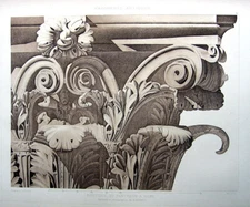 71 ~ ROME PANTHEON ~ 1905 D'ESPOUY Classic Architecture Design Detail Art Print