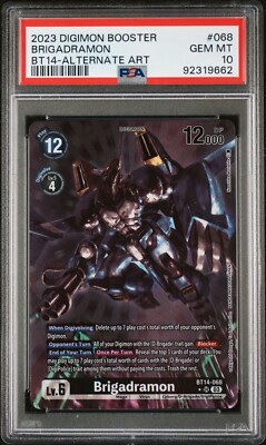   Digimon CCG Brigadramon BT14-068 Alternative Art Foil PSA 10 (POP 4)